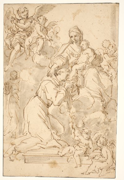 Padua Aziz Antonius ile Madonna ve Çocuk by Nicolò Ricciolini