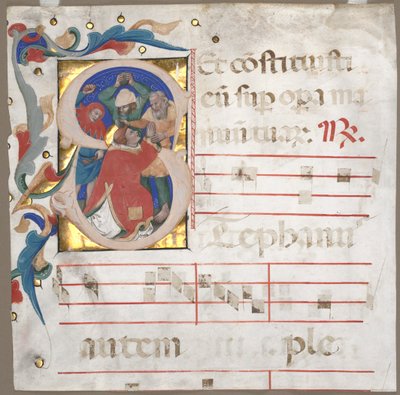 Tarihlendirilmiş İlk S ile Bir Antiphonary