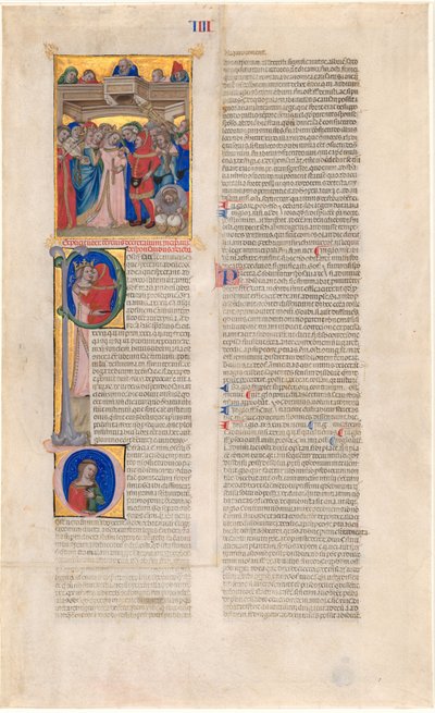 Evlilik; Gelinin Öpücüğü (başlangıç P); Terk Edilmiş Gelin (başlangıç D) by Nicolò da Bologna