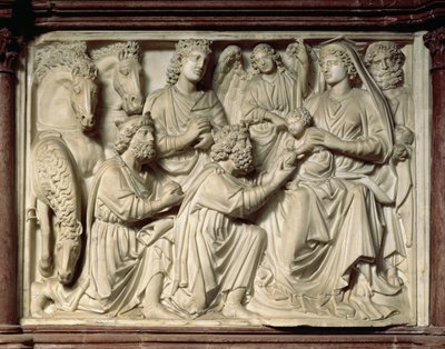 Minberden Mecusilerin Tapınmasını tasvir eden kabartma, 1260 by Nicola Pisano
