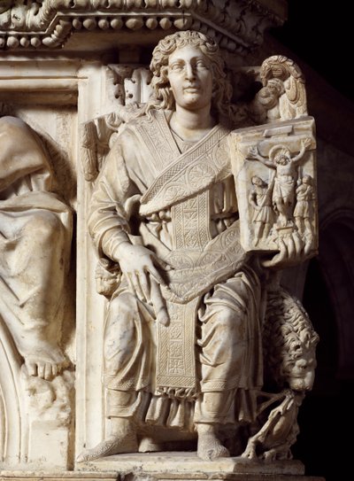 St John Baptist, minberden köşe heykeli, St John Vaftizhanesi by Nicola Pisano