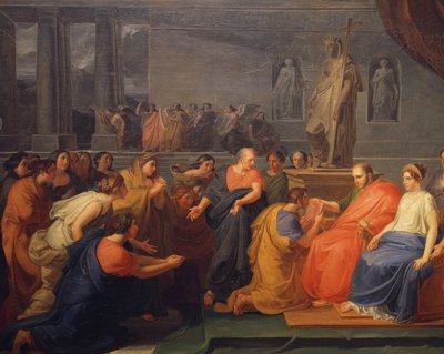 İmparatorluğun on iki eyaleti, Nicola de Laurentis'in (1783-1832) I. Francis'e (Bourbone) saygılarını sunuyor. by Nicola de Laurentiis