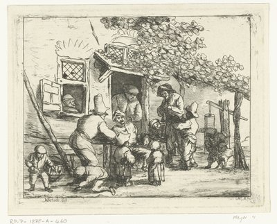 Bir evin önünde iki sokak müzisyeni by Nicolaas Albrecht