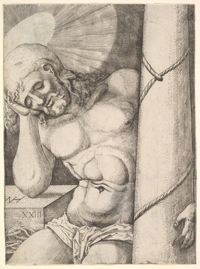 Sütundaki Acıların Adamı, 1523. by Nicolaas Hogenberg