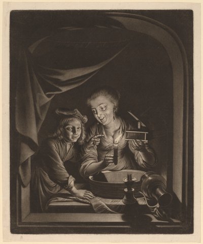 Fare kapanı olan hizmetçi by Nicolaas Verkolje after Gerrit Dou