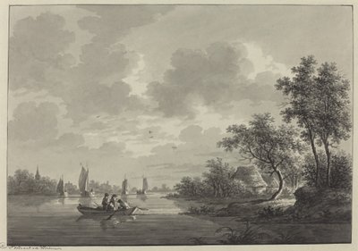 Lek Nehri üzerinde Ameide by Nicolaas Wicart