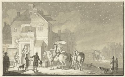 Geceleri han için seyahat grubu by Nicolaes Aartman
