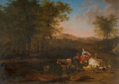 Figürlü Pastoral Manzara, 1683. by Nicolaes Berchem