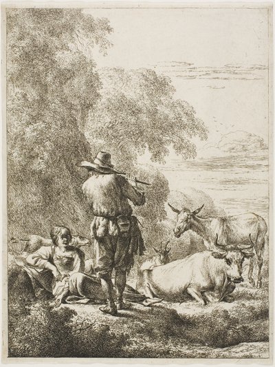 Flüt Çalan Çoban by Nicolaes Berchem