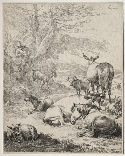 Dinlenen Sürü by Nicolaes Berchem