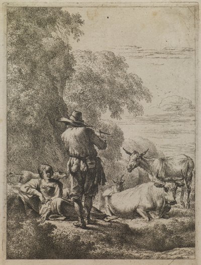 Flüt Çalan Çoban by Nicolaes Berchem