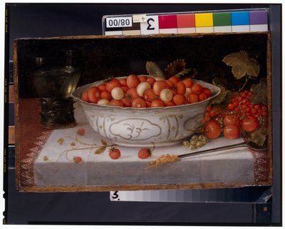 Wanli Porselen Kasede Fraises-De-Bois'in Natürmortu by Nicolaes Gillis