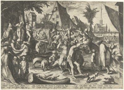 Çiftçi Fuarı Der Bouwren Fuarı (nesne üzerindeki başlık) by Nicolaes Jansz. Clock