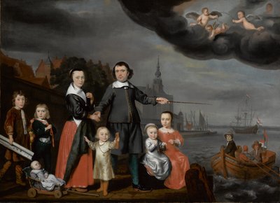 Kaptan Job Jansse Cuijter ve Ailesi, 1659 by Nicolaes Maes