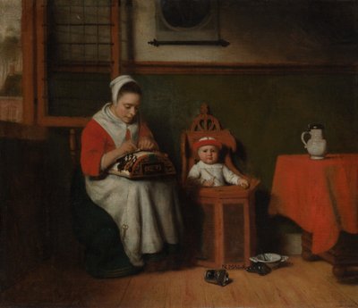 Dantelci, ca. 1656. by Nicolaes Maes