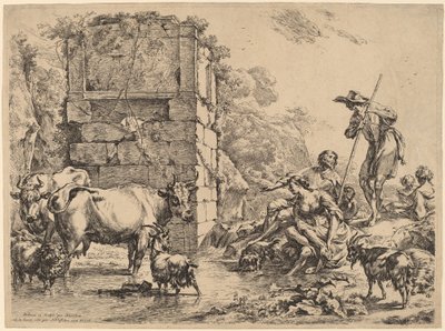 inek içme by Nicolaes Pietersz Berchem