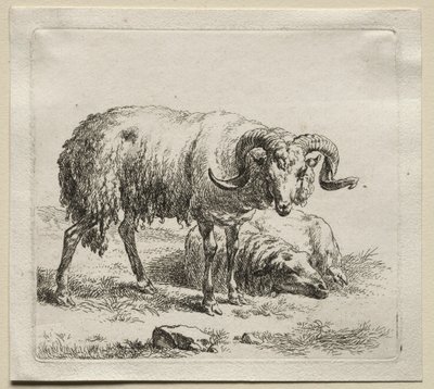 Ram ve Koyun. by Nicolaes Pietersz. Berchem