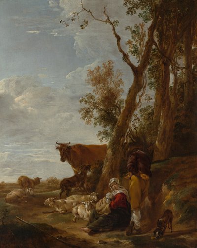 Dinlenme, 1644. by Nicolaes Pietersz. Berchem