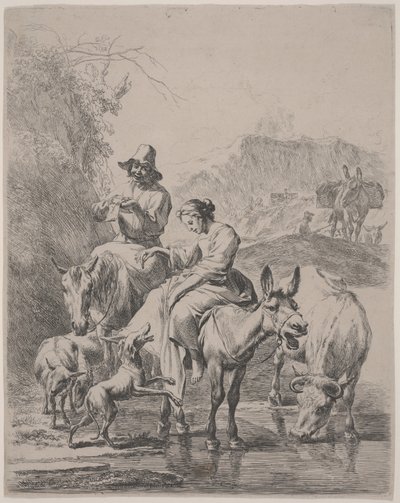 Nehir geçişi by Nicolaes Pietersz. Berchem
