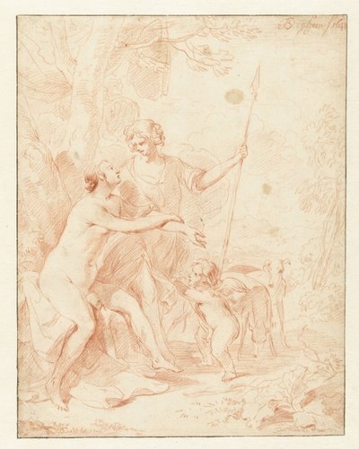 Venüs, Adonis ve Aşk Tanrısı by Nicolaes Pietersz Berchem