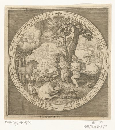 Adem ve Havva Cennette Yaratılıştan Cennetten Kovulmaya (dizi adı) by Nicolaes de Bruyn