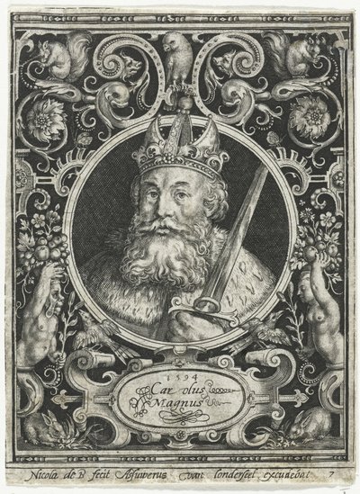 Büyük Charles, Frank Kralı, 1594 by Nicolaes de Bruyn
