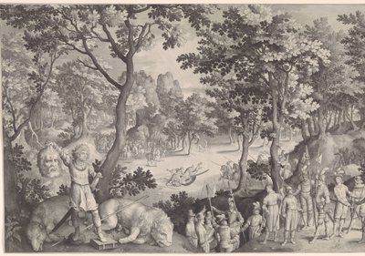David ve Goliath by Nicolaes de Bruyn