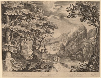 Emmaus Yolundaki Öğrenciler by Nicolaes de Bruyn, after Gillis van Coninxloo III