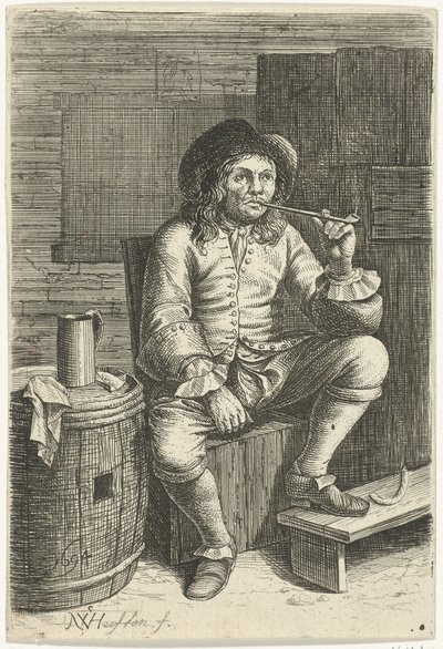 sigara içen adam by Nicolaes van Haeften