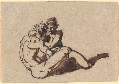Bir erkek ve bir kadın kucaklayan by Nicolai Abildgaard