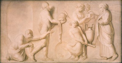 Akhilleus ve Lycomedes'in Kızları by Nicolai Abildgaard