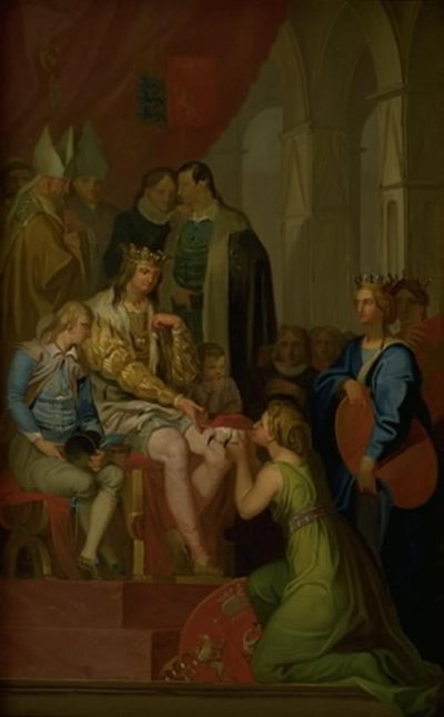 I. Christian, 1460'ta Holstein Eyaletini bir Dükalık Devletine Yükseltmek by Nicolai Abildgaard