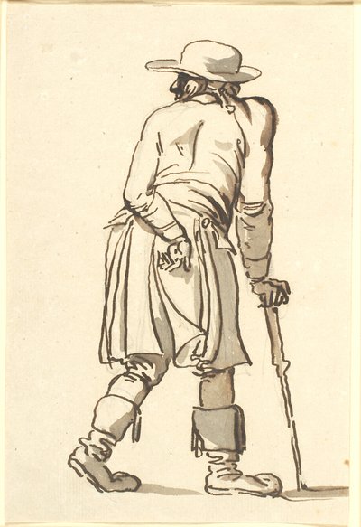 Arkadan görülen bir köylü adam by Nicolai Abildgaard