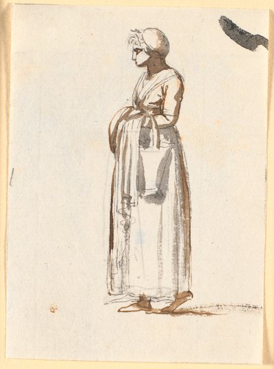 Kolunda sepetle sola doğru yürüyen bir eş by Nicolai Abildgaard