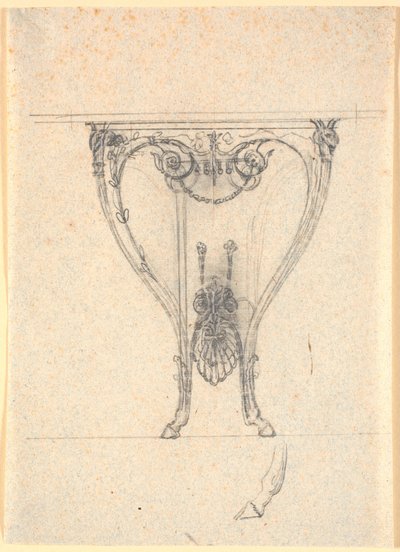 Kavisli büküm ayaklı bir konsol masası by Nicolai Abildgaard