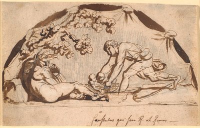 Hyrden Faustulus bulucu Romulus ve Remus by Nicolai Abildgaard