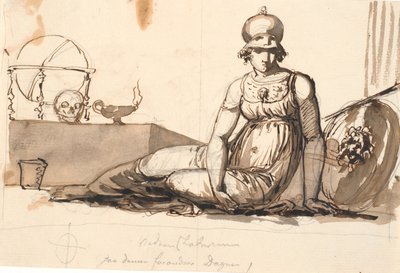 Manzara Atina. bilimler üzerine alegori by Nicolai Abildgaard