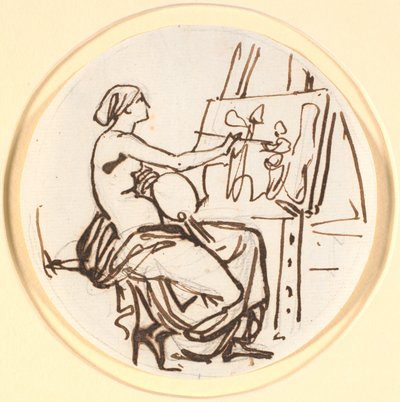 Resim dehası. dairesel kompozisyon by Nicolai Abildgaard