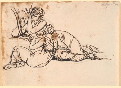 Sappho ve Midilli by Nicolai Abildgaard