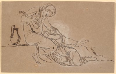 Sappho ve Midilli by Nicolai Abildgaard
