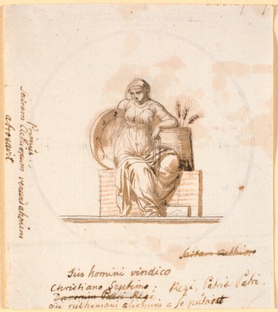Oturan alegorik kadın figürü by Nicolai Abildgaard