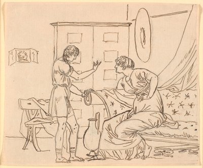 Papirius ve annesi için çalışma by Nicolai Abildgaard