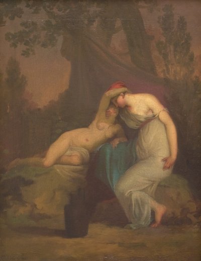 Yunan Şair Sappho ve Midilli Kızı by Nicolai Abildgaard