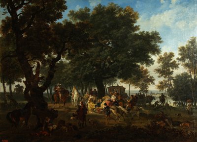 Henri IV ve Suite Hunting, yaklaşık 1804 by Nicolas Antoine Taunay