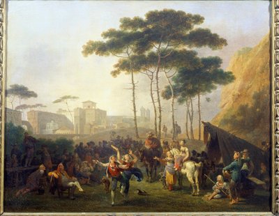 Nicolas Taunay (1755-1830) tarafından Köy Dansı Tablosu 19. yüzyıl Reims, Güzel Sanatlar Müzesi by Nicolas Antoine Taunay