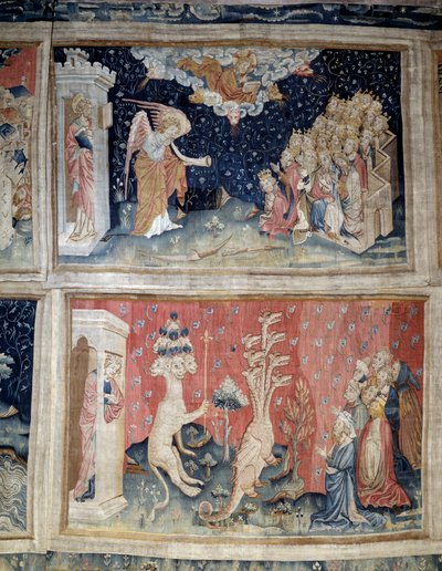 Vahyin Asılması (1373-1383), n. 24: yedinci trompet. N. 39: Ejderhanın Hayranlığı. Nicolas Bataille