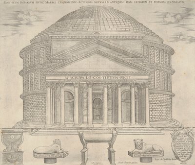 Şimdi Mary olarak bilinen Roma Pantheum'u by Nicolas Beatrizet