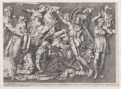 Roma ihtişamının aynası: Amazonların Savaşı, 1559., 1559 by Nicolas Beatrizet