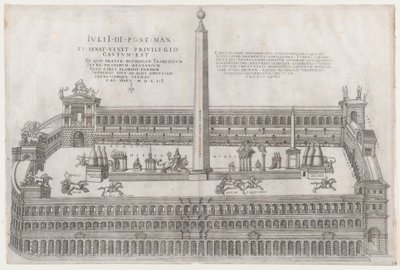 Roma ihtişamının aynası: Circus Flaminius, 1553., 1553 by Nicolas Beatrizet