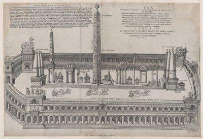Roma ihtişamının aynası: Circus Maximus, 1553., 1553 by Nicolas Beatrizet